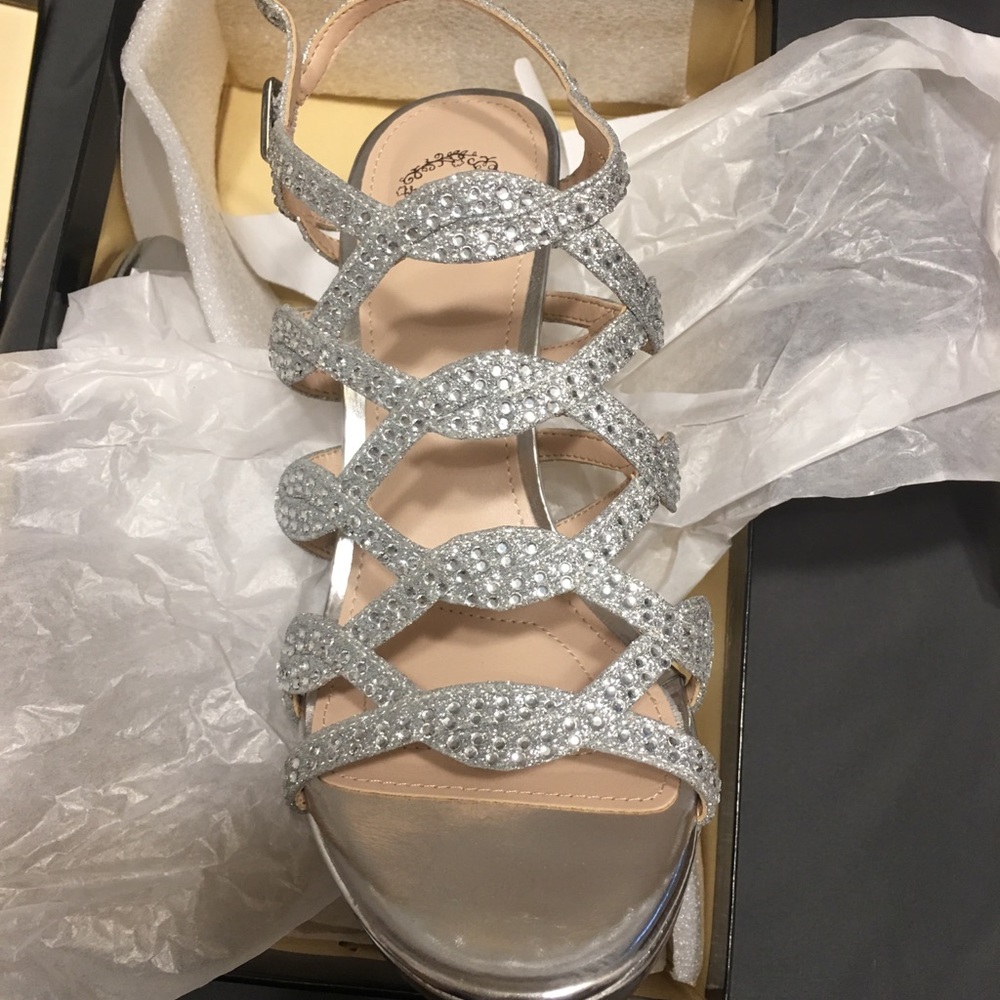 Sparkly formal shoes.